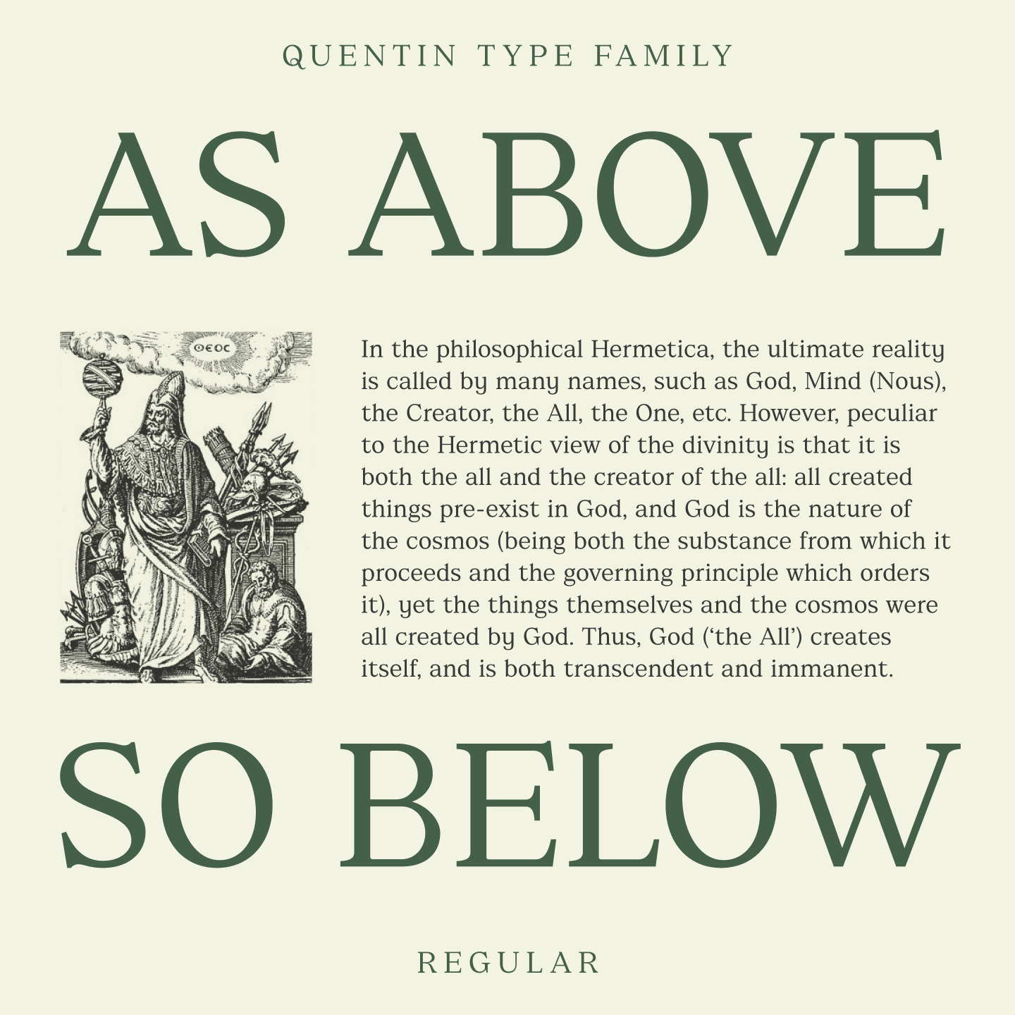 Quentin serif specimen