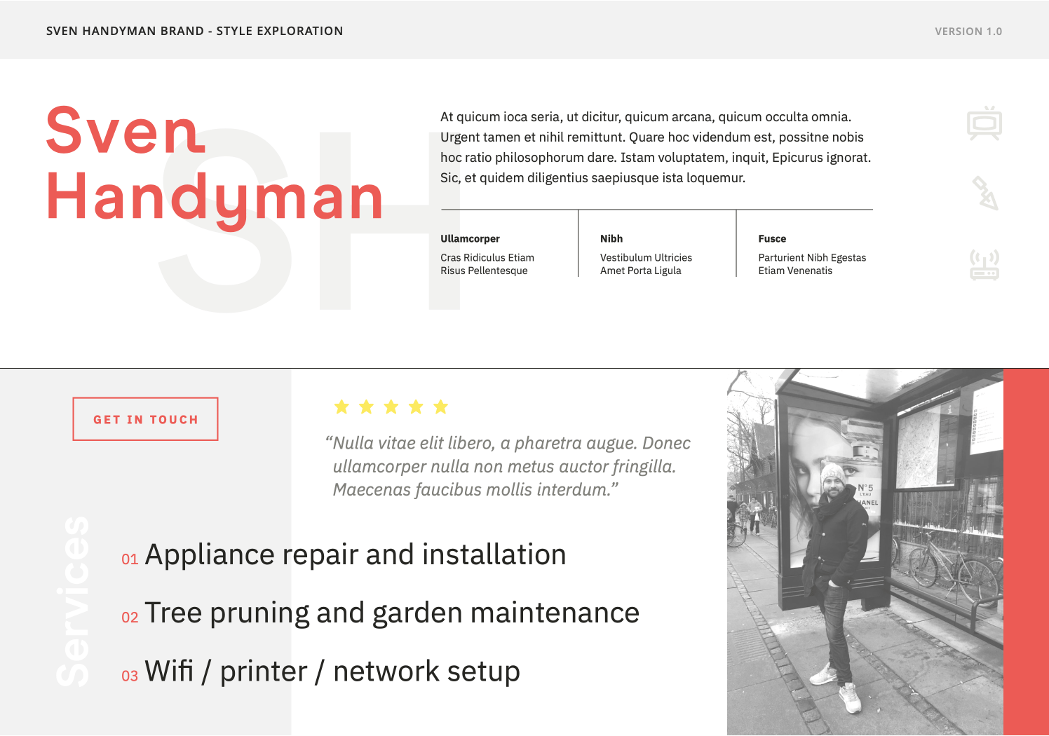 Brand exploration: Styling and layout